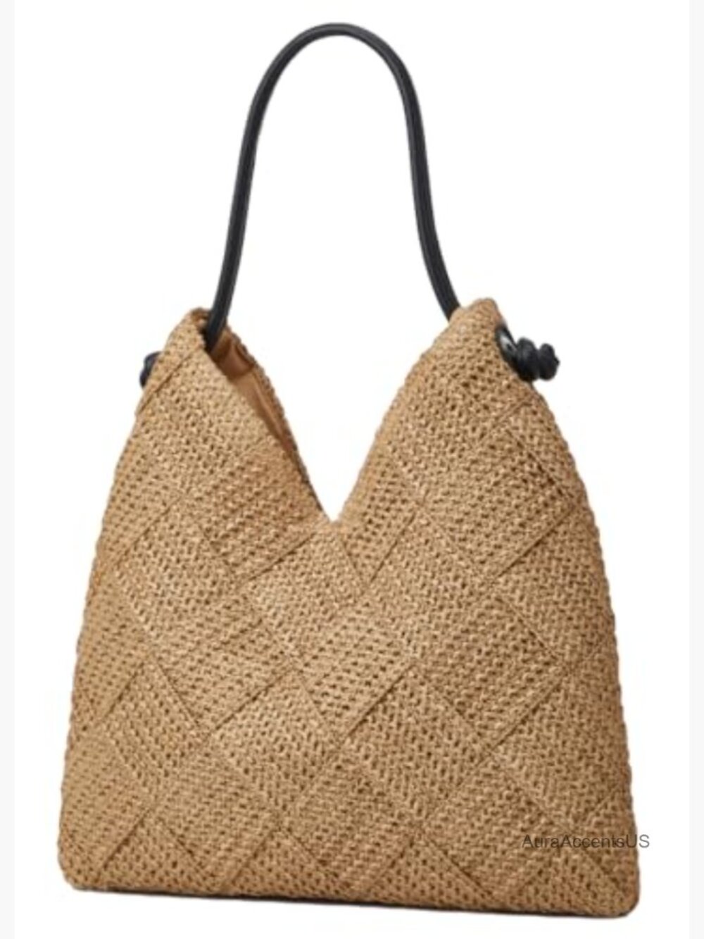 Straw Woven Hobo Bag Large Capacity Tote Beach Travel Handbag - Picture 3 of 7